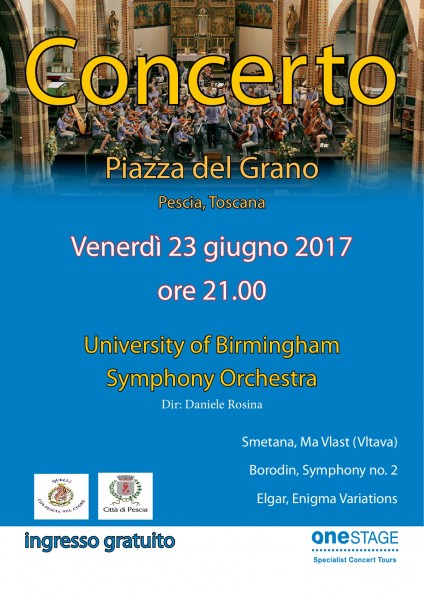 Pescia concerto University of Birmingham Symphony Orchestra Pistoia