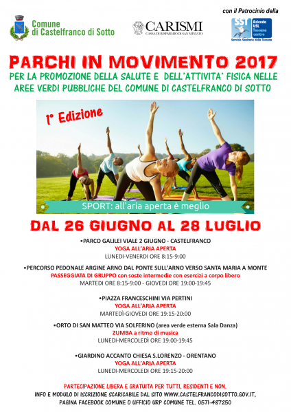 Castelfranco di Sotto manifestazione sportiva Parchi in movimento Pisa