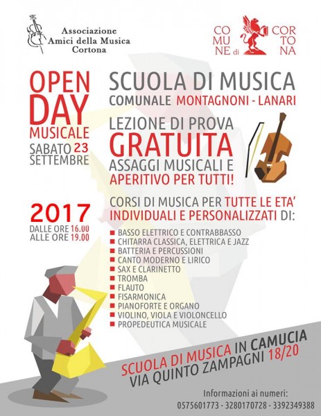 Cortona scuola di musica Open Day Musicale Arezzo