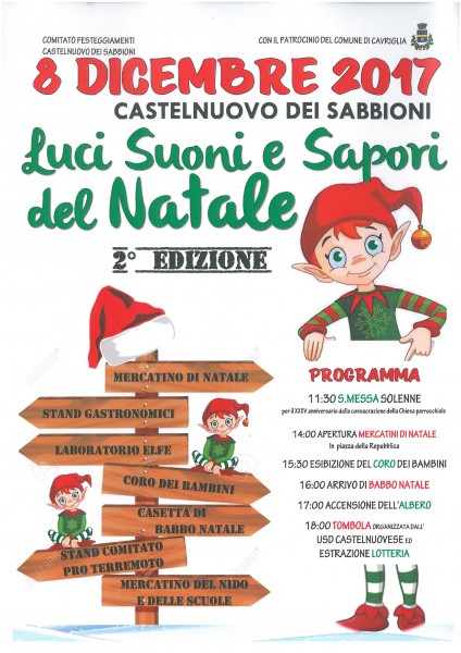 Castelnuovo dei Sabbioni mercatini natalizi Luci, Suoni e Sapori del Natale Arezzo