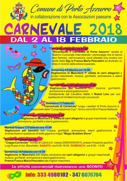 Porto Azzurro festa di Carnevale 2018 Livorno