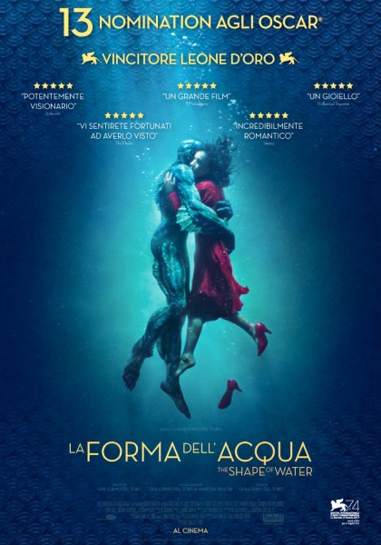 Film Cinema La Forma dell'Acqua Arezzo Firenze Grosseto Livorno Lucca Massa Carrara Pisa Pistoia Prato Siena