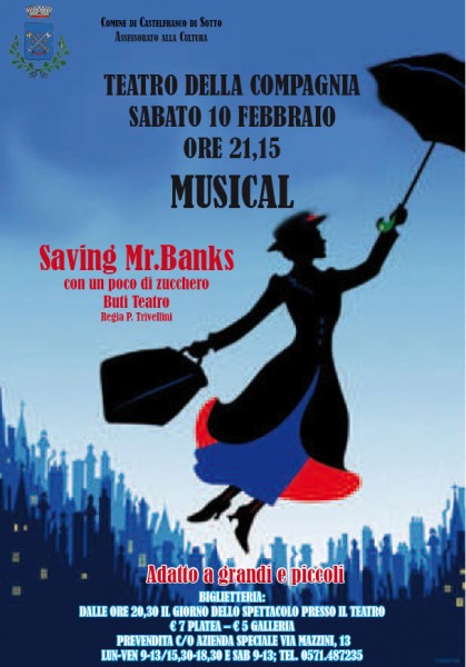 Castelfranco di Sotto musical Saving Mr Banks Pisa