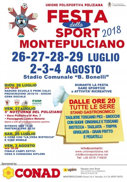 Montepulciano Festa dello Sport Siena
