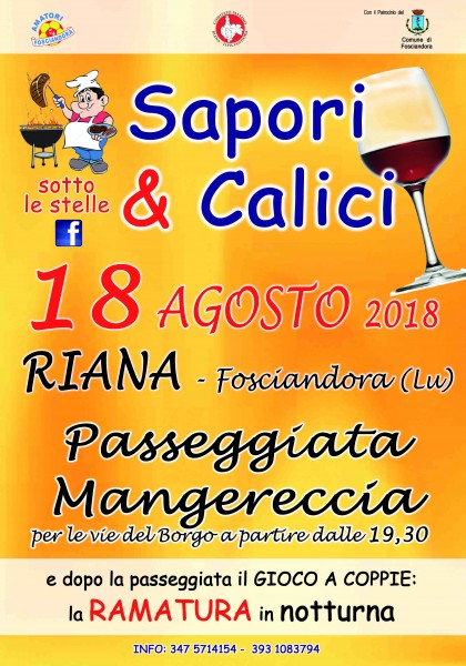 Riana festa Sapori & Calici sotto le stelle Lucca
