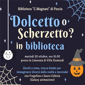 Pescia festa di Halloween in biblioteca Pistoia