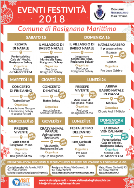 Rosignano Marittimo feste di Natale 2018 Livorno