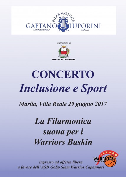 Capannori Concerto inclusione e sport Lucca