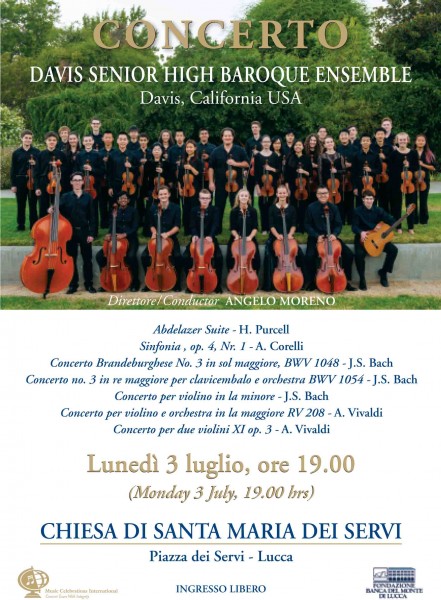 Lucca concerto Davis Senior High Baroque Ensemble