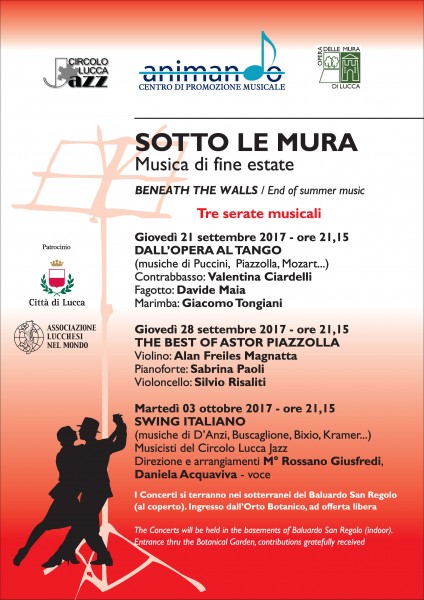 Lucca rassegna musicale Sotto le Mura Musica di fine estate