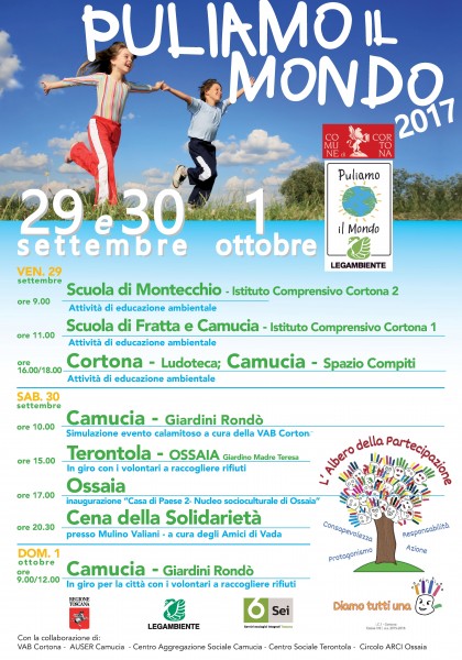 Cortona manifestazione ambientale Puliamo il Mondo Arezzo