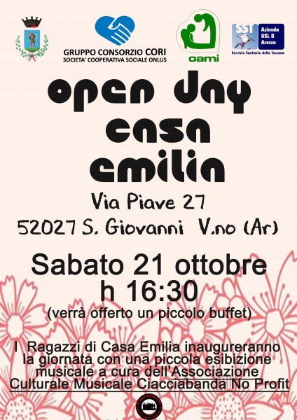 San Giovanni Valdarno Open day a casa Emilia Arezzo 