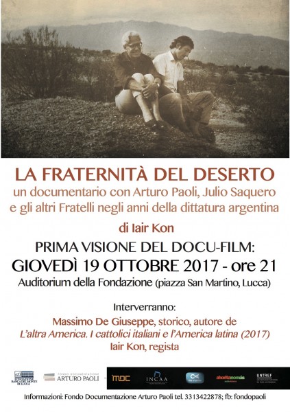 Lucca documentario su Arturo Paoli La fraternità del deserto