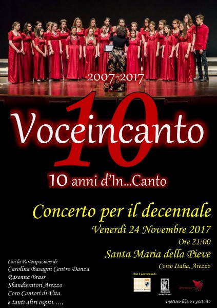 Arezzo concerto Voceincanto festeggia 10 anni