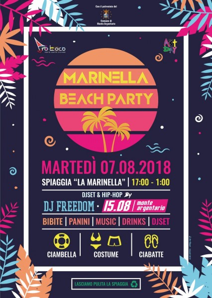 Porto Santo Stefano festa Marinella beach party Grosseto