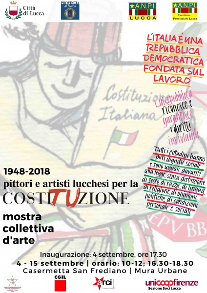 Lucca mostra 1948 - 2018: pittori e artisti lucchesi per la costituzione