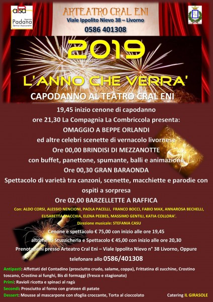 Livorno Capodanno in allegria al Teatro Cral Eni