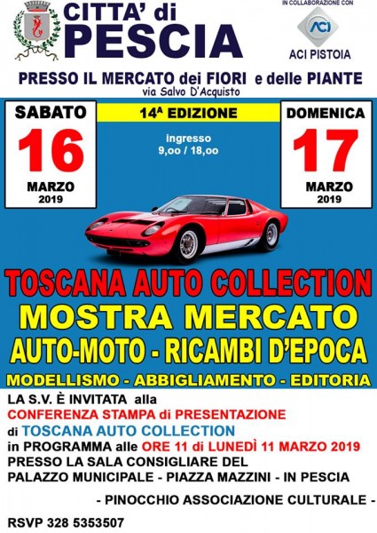 Pescia mostra mercato Toscana Auto Collection Pistoia