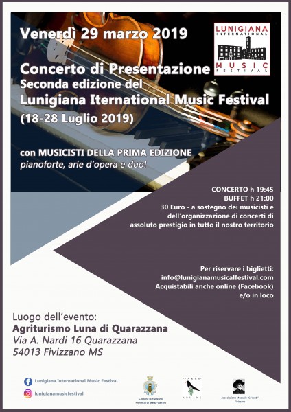 Fivizzano concerto di presentazione del Lunigiana International Music Festival Massa Carrara