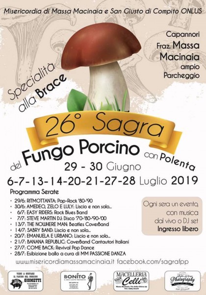 Massa Macinaia Sagra del Fungo Porcino con Polenta Lucca