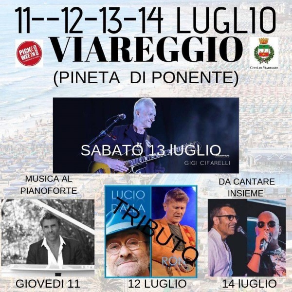 Viareggio concerti è Musica in Pineta di Ponente con il Circolo PickWeek Lucca