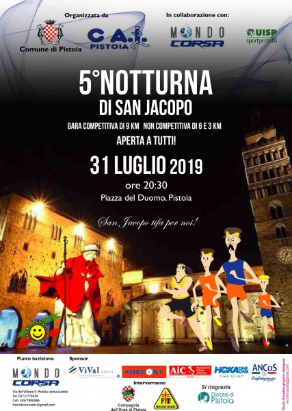 Pistoia corsa podistica Notturna di San Jacopo 