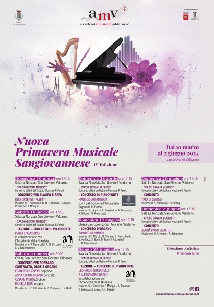 San Giovanni Valdarno concerti Nuova Primavera Musicale Sangiovannese Arezzo