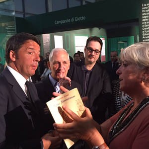 Matteo Renzi visita la mostra dedicata alla Piazza del Duomo di Firenze 