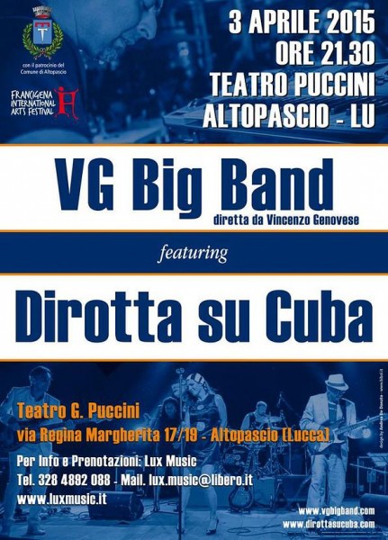 Grande musica a Altopascio con i Dirotta su Cuba e VG Big Band 