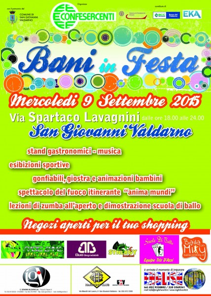 Il 9 settembre a San Giovanni Valdarno c'è "Bani in Festa"