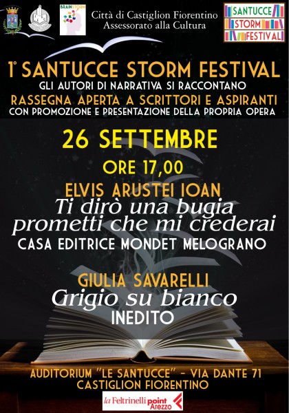 Arezzo Santucce Storm Festival rassegna narrativa