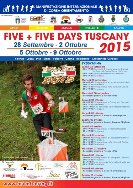 Livorno Lucca Volterra Cecina Five + Five days Tuscany 2015 corsa orienteering