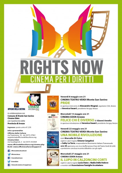 Rights Now Movie, 4 appuntamenti di cinema ad Arezzo