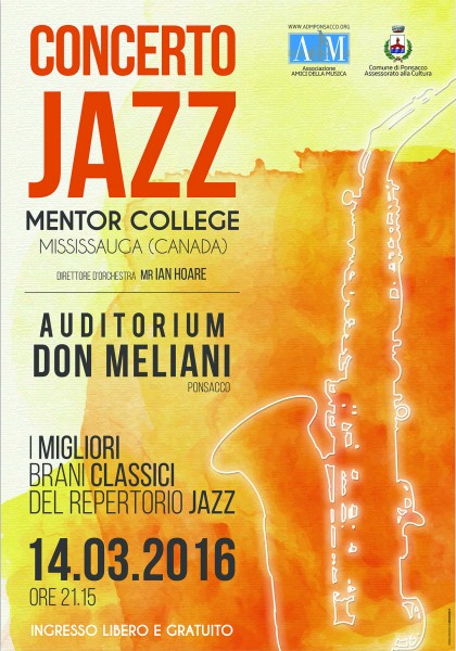Ponsacco concerto Mentor College Jazz Band Pisa