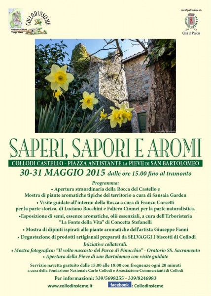 Saperi, Sapori e Aromi il 30 e 31 maggio a Collodi Castello