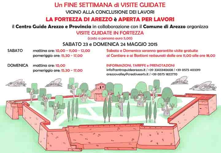 WEEKEND IN FORTEZZA ad Arezzo sabato 23 e domenica 24 maggio prossimi