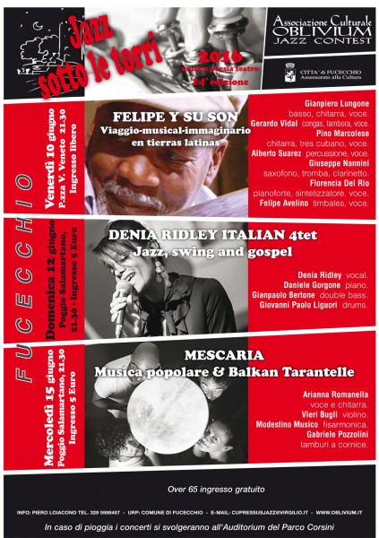 Fucecchio concerti festival Jazz sotto le Torri Firenze