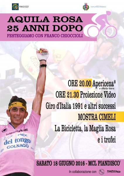 Castelfranco Piandiscò festa ciclismo Franco Chioccioli