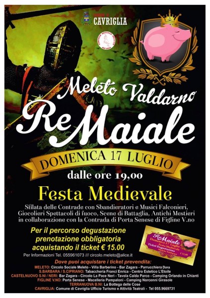Cavriglia festa medioevale Re Maiale Arezzo