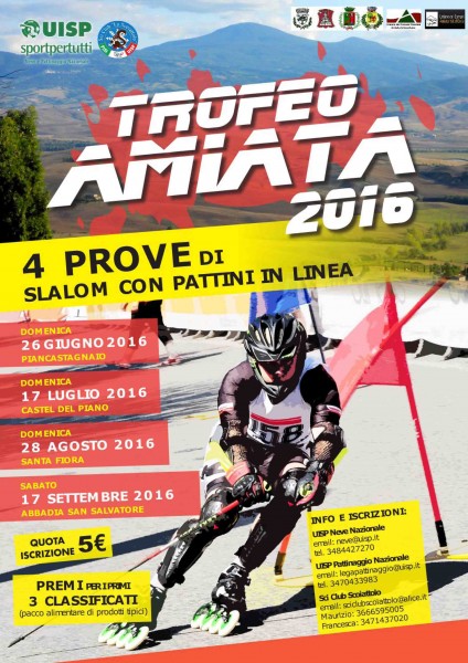 Santa Fiora slalom con i pattini Trofeo Amiata 2016 Grosseto