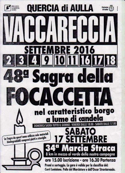Vaccareccia festa Sagra della Focaccetta Massa Carrara