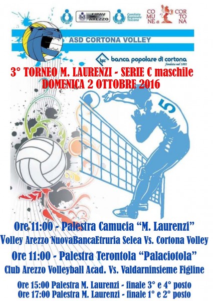 Cortona Volley 3° torneo di pallavolo Marco Laurenzi Arezzo